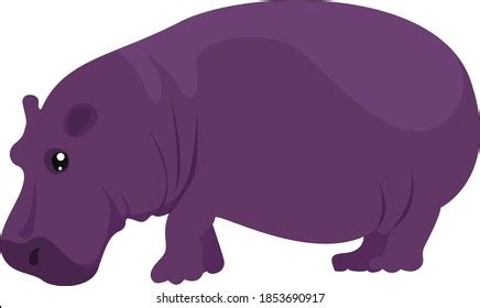 Cute Purple Hippo