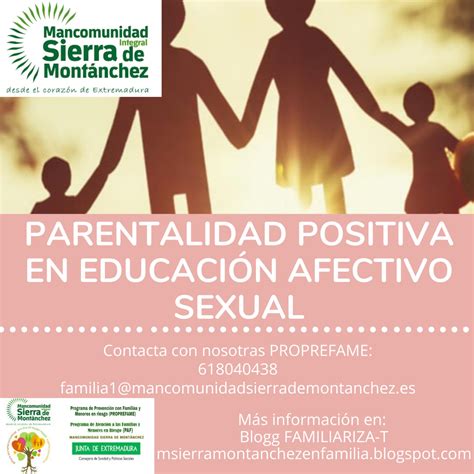 PROPREFAME PARENTALIDAD POSITIVA EN EDUCACIÓN AFECTIVO SEXUAL