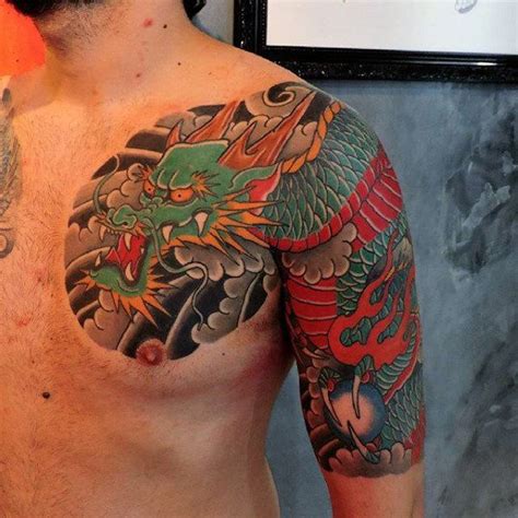 Amazing Dragon Half Sleeve Tattoos For Men Dragon Sleeve Tattoos