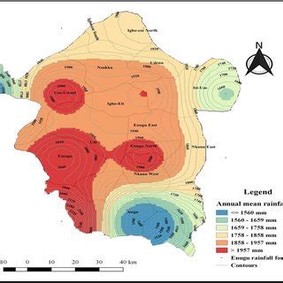 Spatial Distribution Of Mean Annual Rainfall Over Enugu State