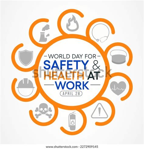 World Day Safety Health Work Observed Stock Vector Royalty Free