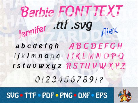 Barbie Font Svg, Barbie Logo Font Svg, Barbie Font Style Svg, Barbie ...