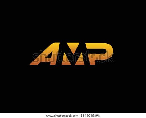 Amp Letter Logo Black Background Stock Vector (Royalty Free) 1845045898 ...