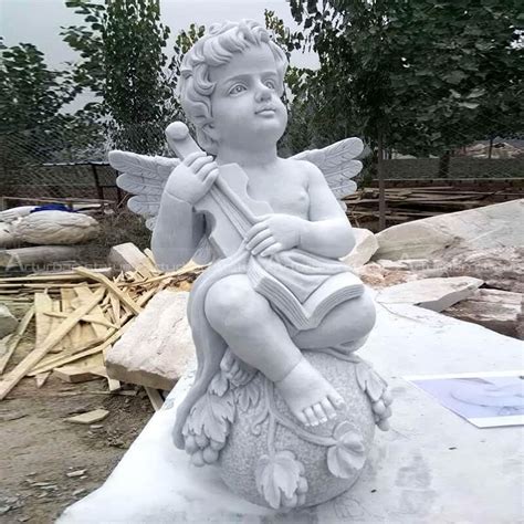 Cherub Garden Statue Sitting On A Ballcherub Sculpture