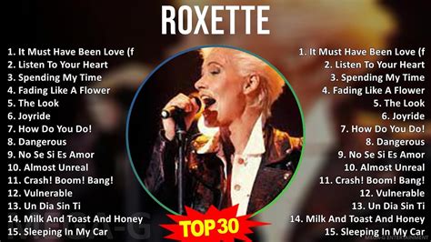 R O X E T T E Mix Best Songs Updated S Music Top Adult