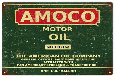 Amoco Motor Oils American Oil Company Aged Or New Style 12 Etsy