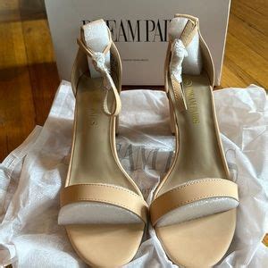Dream Pairs Shoes Nwt Dream Paris Nude Chunk Low Heel Pump Sandals