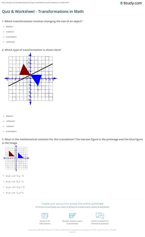 Geometry Transformation Composition Worksheet Answers Pro Worksheet