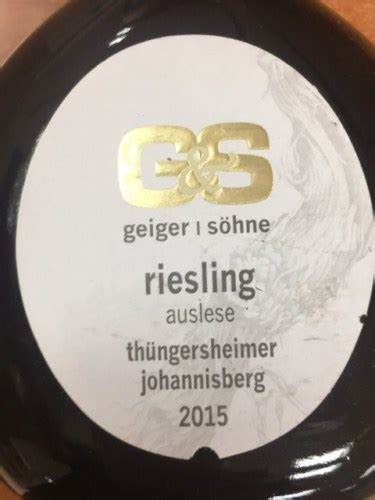 Weingut Geiger Söhne Riesling Auslese Thüngersheimer Johannisberg