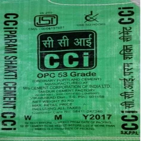 Grey Cci Opc Cement Packaging Size Kg Grade At Rs Bag In