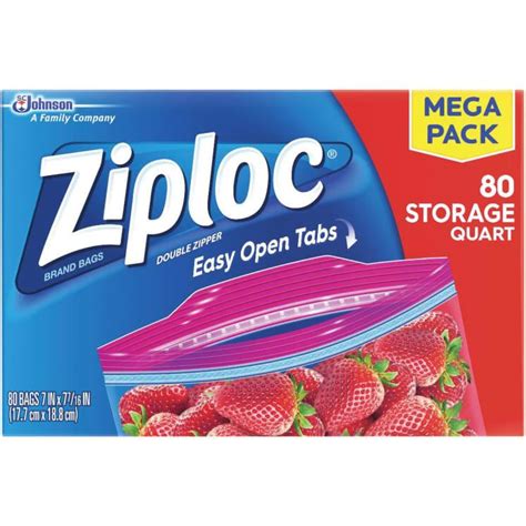 Ziploc Quart Storage Bag Mega Pack 80 Ct By Ziploc At Fleet Farm