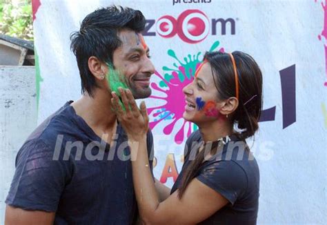 Indraneil Sengupta And Barkha Bisht At Zoom Holi Party In Tulip Star Media