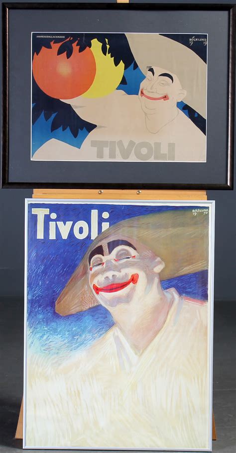 Thor B Gelund To Plakater For Tivoli Litografisk Samt Offsettryk