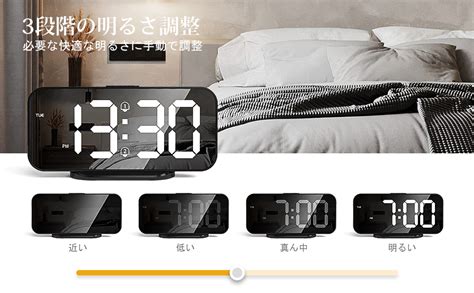 Mua Edup Love Digital Alarm Clock Led Mirror Electronic Clock 2 Usb