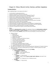 Chapter 14 Nutrition and Fitness - Study Resources - Chapter 14 Fitness ... 