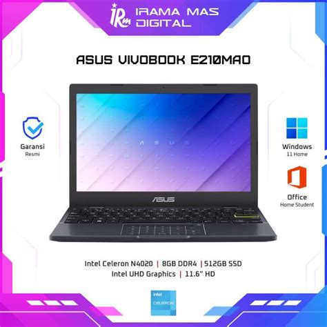 Jual Asus Vivobook E Mao Intel Celeron N Gb Gb Ssd Hd