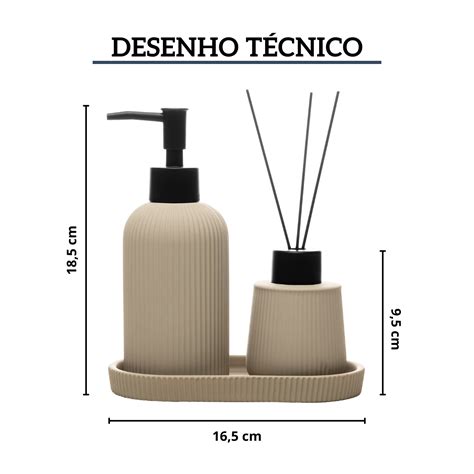 Jogo De Banheiro Pe As Soft Touch Nude Cer Mica Wolff