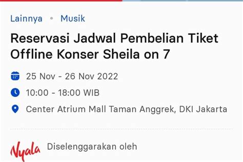 Cara Pesan Tiket Konser Sheila On 7 Tunggu Aku Di Jakarta