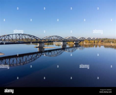 The city of Grudziadz - the longest road and rail bridge in Poland ...