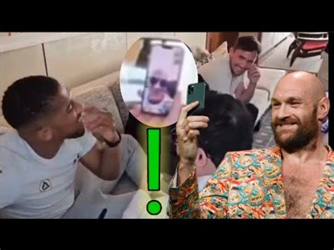 BREAKING NEWS ANTHONY JOSHUA CONFRONTS TYSON FURY OVER FACETIME