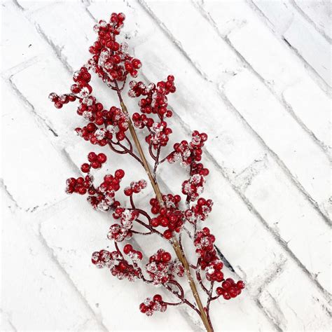 Red Glitter Pine Stem Kelea S Florals