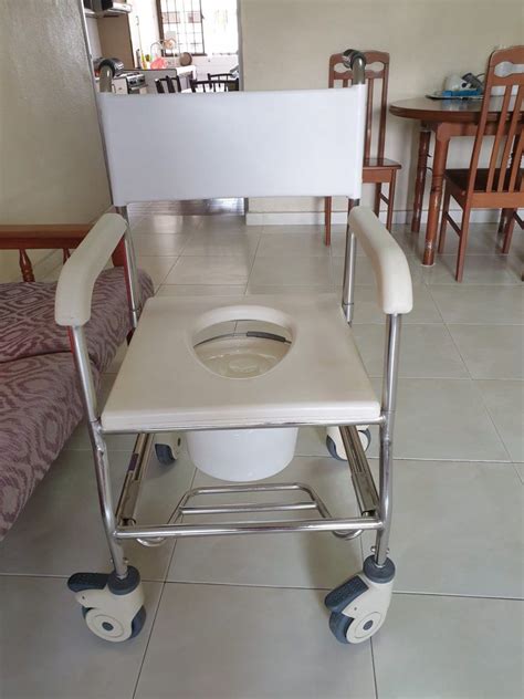 Commode Shower Chair With Wheels Health Nutrition Assistive