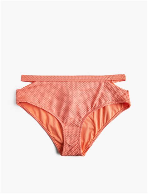 Turuncu Kadın Dokulu Bikini Altı Pencere Detaylı 2SAK00139BM Koton