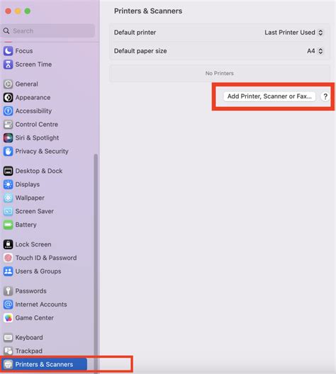 how to find printer on macbook