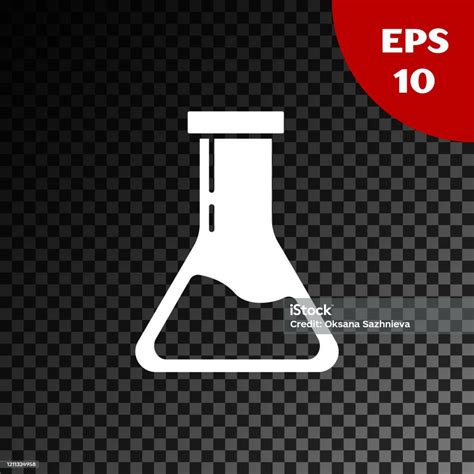 Vetores De Tubo De Ensaio Branco E Frasco Ícone De Teste De Laboratório Químico Isolado Em Fundo