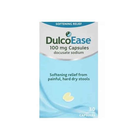 Dulcoease Stool Softener 100mg 30 Capsules Atex Pharmacy