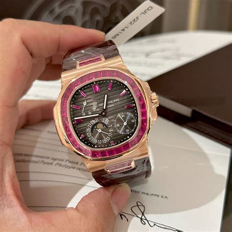 Patek Philippe Nautilus 5724/12R Rose Gold Ruby - Bọc Vàng Hồng 18k