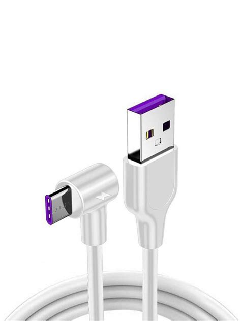 Купить Угловой USB-кабель для быстрой зарядки 5.0А с Type C-разъемом ...