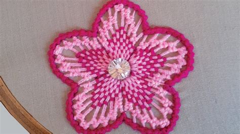 Sooper Creative Decorative Beautiful Flower Embroidery Design Hand