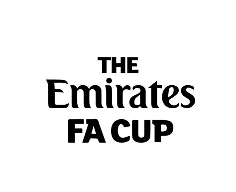 The Emirates Fa Cup Logo Name Black Symbol Abstract Design Vector