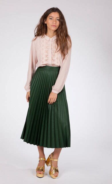 Zara Pleated Skirt Zara Skirts Midi Skirt Emerald Green Collection