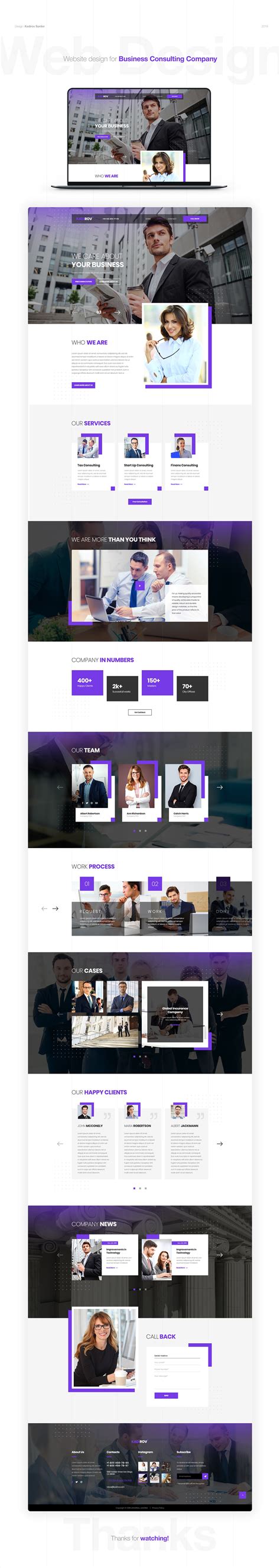 Business Consulting Website PSD Template on Behance