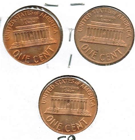 1965 1966 1967 Three Brilliant Uncirculated Business Strike Cent Coin