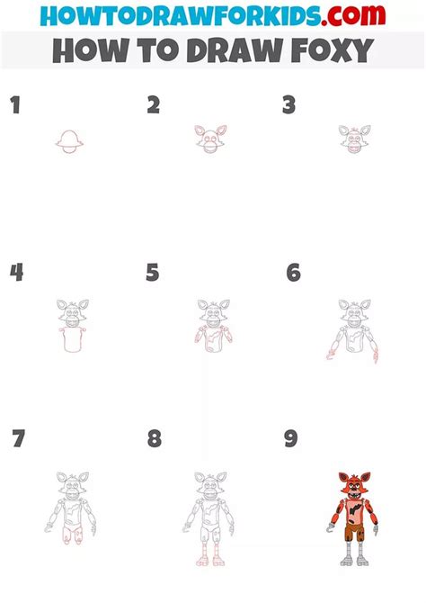 How To Draw Foxy Disney Drawing Tutorial Easy Drawings Drawing