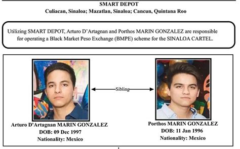 Estados Unidos sanciona a 15 miembros del Cártel de Sinaloa por lavado