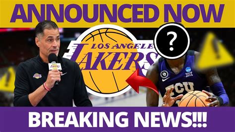 JUST CONFIRMED NOBODY EXPECTED THIS GREAT NEWS LOS ANGELES LAKERS