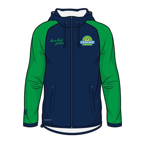 Coochie navy/green sleeve mesh lined windbreaker - Sportsclique Shop