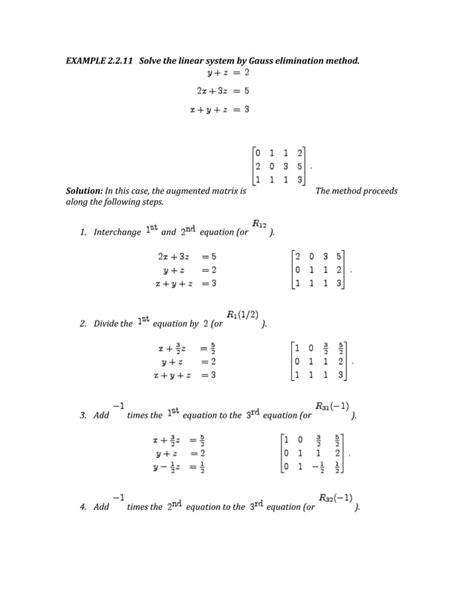 Gauss elimination method | PDF