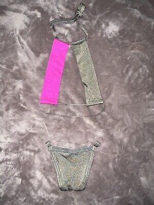 Pink Grey Stripper Bikini Exotic Dancewear Rave Wear EBay