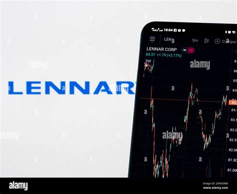 In this photo illustration the stock market information of Lennar ...