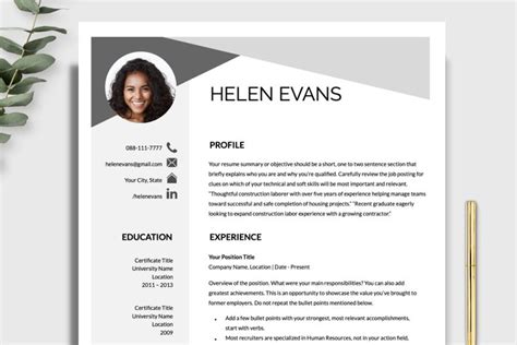 Resume Template with photo