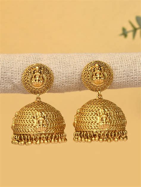 Buy Gold Plated Handcrafted Brass Earrings AHACE 1125 AHYA3 The Loom