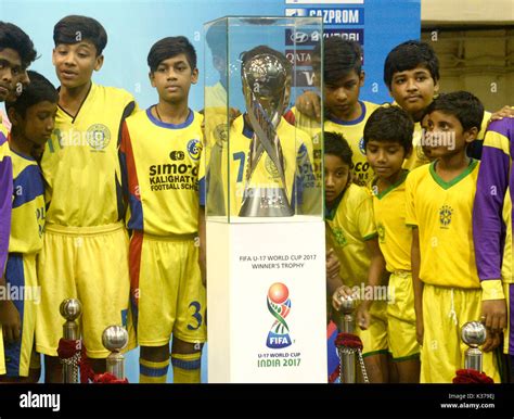 Kolkata, India. 01st Sep, 2017. Junior footballer experience the winner ...