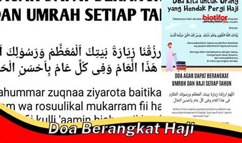 Doa Berangkat Haji Panduan Lengkap Dan Doa Pilihan Biotifor