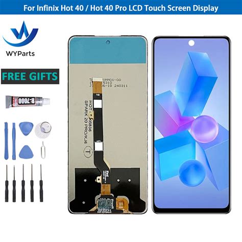 6 78 For Infinix Hot 40 X6836 Hot 40 Pro X6837 LCD Display Screen Touch Digitizer Sensor