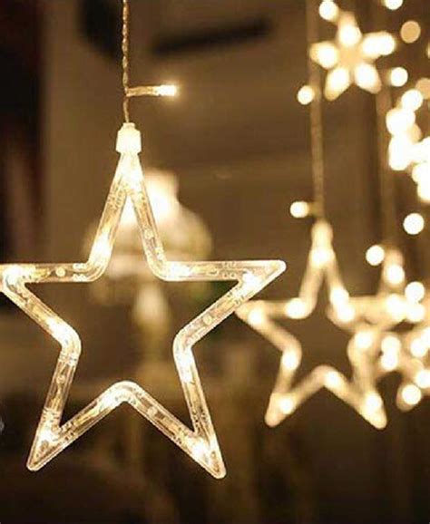 Shop for Trinity Christmas 12 LED Star Warm Curtain Lights